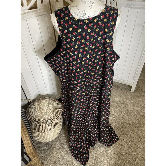 Carolart Designs Floral Sleeveless Cottage Core Teacher Dress Fun Buttons Sz 2XL - Picture 3 of 6